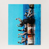 Pelikane am Ufer, Jigsaw Puzzle (Vertikal)