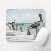 Pelikane auf dem Dock Mousepad (Mit Mouse)