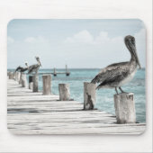 Pelikane auf dem Dock Mousepad (Vorne)