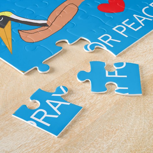 Pelikane beten für den Frieden Puzzle (Seite)