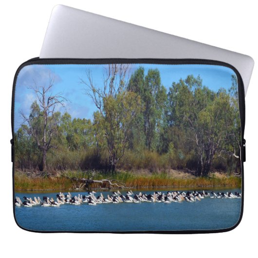 Pelikane Fischerei Murray Australia Laptopschutzhülle (Vorderseite)