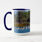 Pelikane Fischerei Murray Australia Tasse (Links)