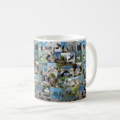 Pelikane in einer FotoCollage, Kaffeetasse (VorderseiteRechts)