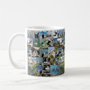 Pelikane in einer FotoCollage, Kaffeetasse