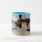 Pelikane in Liebe, Zweifarbige Tasse (Mittel)