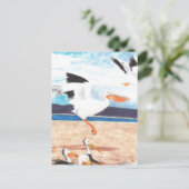 Pelikane Postkarte (Stehend Vorderseite)