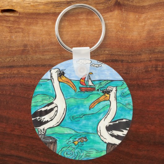 Pelikane Schlüsselkette Schlüsselanhänger (Vorderseite)