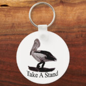 Pelikane stehen schlüsselanhänger (Vorderseite)