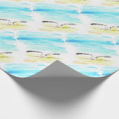 Pelikane Stretching-Flügel Geschenkpapier (Ecke)