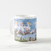Pelikane unter Möwen Kaffeetasse (Vorderseite Links)