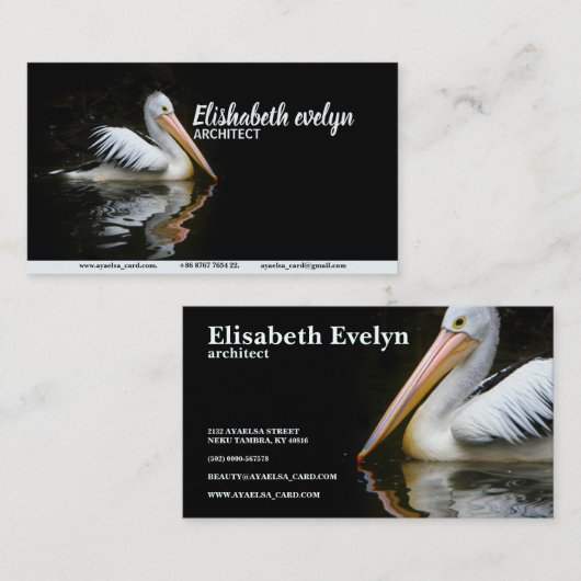 Pelikane Visitenkarte (Vorne/Hinten)