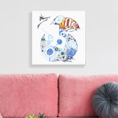 Pelikanische Leinwand (Insitu (Wohnzimmer))