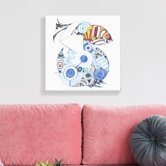 Pelikanische Leinwand (Insitu (Wohnzimmer))