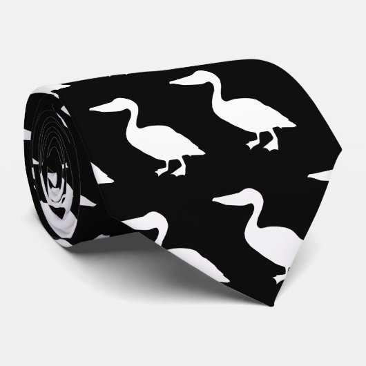 Pelikanische Silhouette Krawatte (Gerollt)
