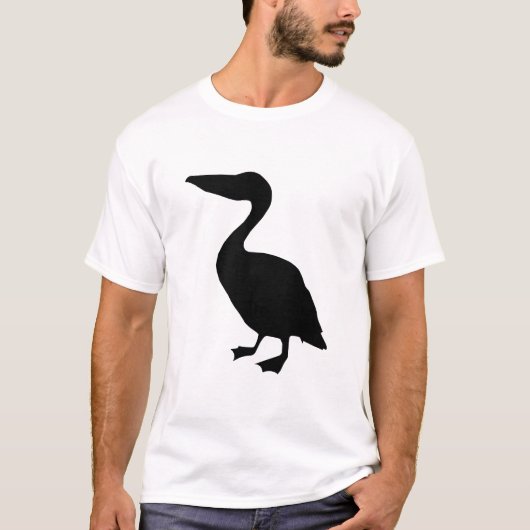Pelikanische Silhouette T-Shirt (Vorderseite)