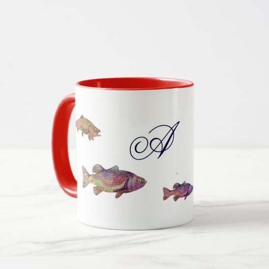 PELIKANISCHER FISCHEREIFALL MONOGRAM Fisch Tasse (Vorderseite Links)