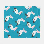 Pelikanmuster Fleecedecke (Vorderseite (Horizontal))