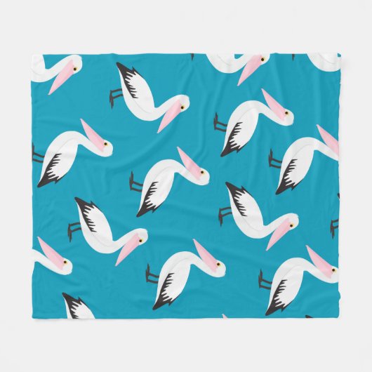 Pelikanmuster Fleecedecke (Vorderseite (Horizontal))