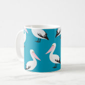 Pelikanmuster Kaffeetasse (Vorderseite Links)