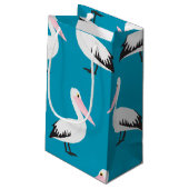 Pelikanmuster Kleine Geschenktüte (Rückseite Schrägansicht)