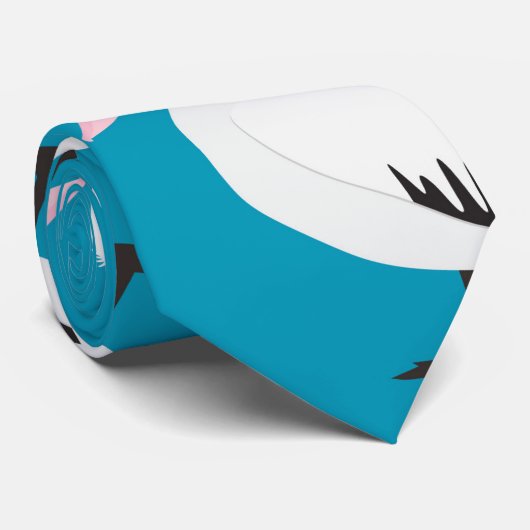 Pelikanmuster Krawatte (Gerollt)