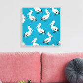 Pelikanmuster Leinwanddruck (Insitu (Wohnzimmer))