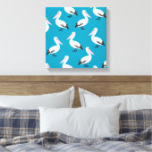 Pelikanmuster Leinwanddruck (Insitu (Schlafzimmer))