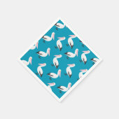 Pelikanmuster Serviette (Ecke)