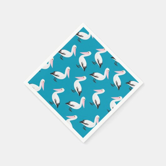 Pelikanmuster Serviette (Ecke)