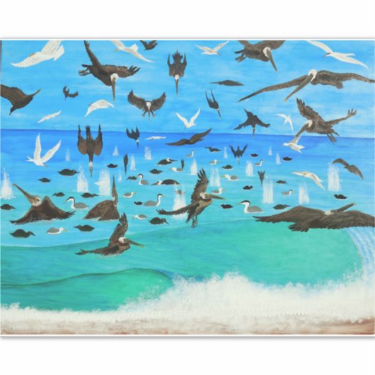 Pelikanpandemonium Aufkleber (Vorderseite)