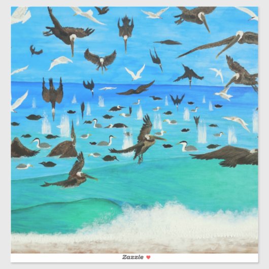 Pelikanpandemonium Aufkleber (Blatt)