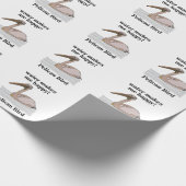 Pelikanvogel Geschenkpapier (Ecke)