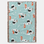 Pelikanvogel- und -fischozeanjungenmuster decke (Vorderseite Vertikal)