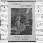 Pelleas und Melisande Opera, 1902 Geschirrtuch<br><div class="desc">Vintages Illustrationsmusikdesign mit Pelléas et Mélisande,  einer Oper in fünf Akten mit Musik von Claude Debussy.</div>