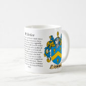 Pelletier Familien-Wappen Tasse (VorderseiteRechts)