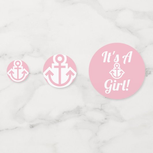 Pellrosa Anker - individuell einstellbare Konfetti (Vorderseiten)