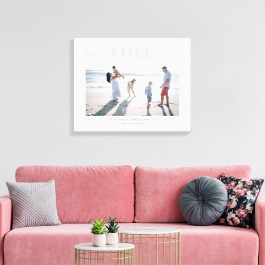 Pellrosa Big Liebe Memory Event Foto Canvas Print Leinwanddruck (Insitu (Wohnzimmer))