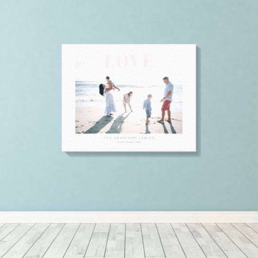 Pellrosa Big Liebe Memory Event Foto Canvas Print Leinwanddruck (Insitu (Holzboden))