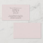 Pellrosa Hochzeitskarten Begleitkarte (Vorne/Hinten)
