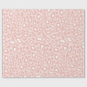 Pellrosa Leopard Wrapping Paper Geschenkpapier (Flach)