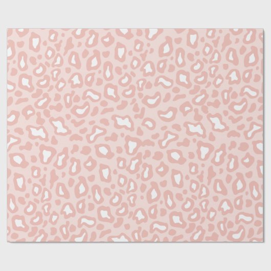Pellrosa Leopard Wrapping Paper Geschenkpapier (Flach)