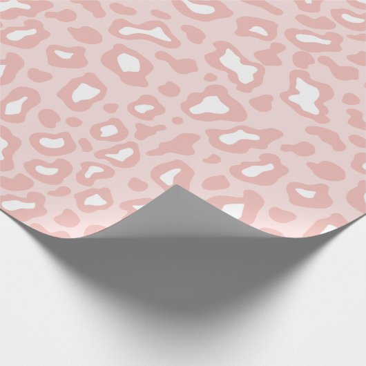 Pellrosa Leopard Wrapping Paper Geschenkpapier (Ecke)