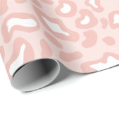 Pellrosa Leopard Wrapping Paper Geschenkpapier (Rolleneckpunkt)