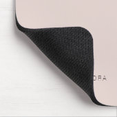 Pellrosa-Monogramm-Elegant Mousepad (Ecke)