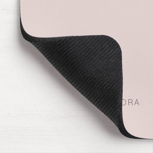 Pellrosa-Monogramm-Elegant Mousepad (Ecke)