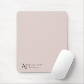 Pellrosa-Monogramm-Elegant Mousepad (Mit Mouse)