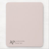 Pellrosa-Monogramm-Elegant Mousepad (Vorne)