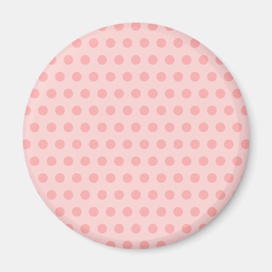 Pellrosa Polka Dots Magnet (Vorne)