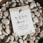 Pellrosa Rosen Blumenbriefe Kinderdusche einladen Einladung