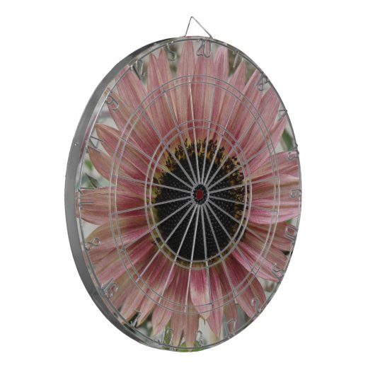 Pellrosa Sonnenblume Dartscheibe (Vorderseite Links)